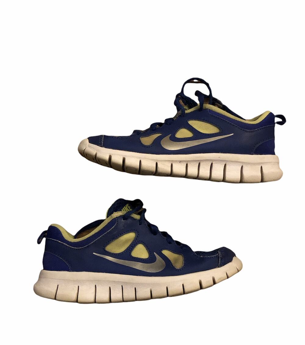 Nike Blue Yellow Tie Sneakers size 12 kids